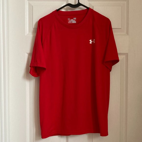 Under Armour Other - Under Armour Men's "HeatGear" Fitted Short Sleeve T-Shirt - Red - Large